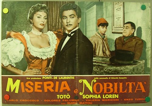 dd29 MISERIA E NOBILTA TOTO SOPHIA LOREN POSTER ITA D  