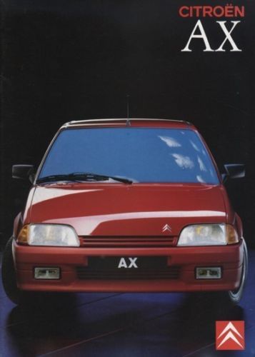 1990 Citroen AX GT Sport Dealer Sales Brochure Book  