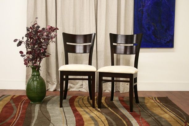 Grace Dark Brown Wood Modern Dining Chair (Set of 2)  