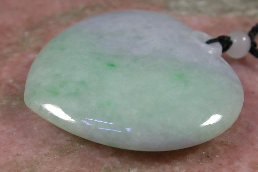 Green 100% Natural A JADE Jadeite PENDAN Heart 329404  