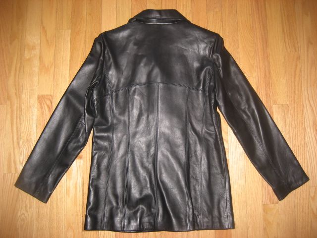 New SIENA STUDIO  Ladies Black Leather Jacket Medium  