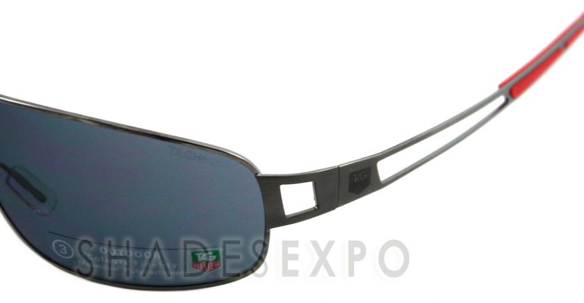 NEW TAG Heuer Sunglasses TH 0232 GUNMETAL 102 SPEEDWAY AUTH  