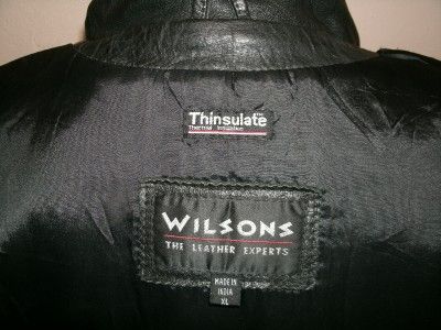 VINTAGE WILSONS THE LEATHER EXPERTS, MOTORCYCLE LEATHER JACKET. SIZE 