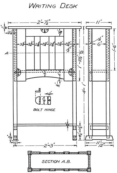 Arts & Crafts Mission Furniture Woodworking Plans Book  