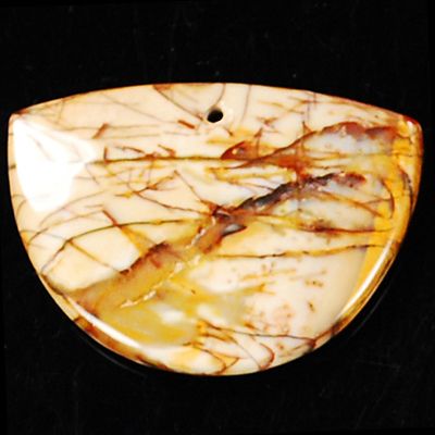 35x48mm Natural Picasso Jasper Pendant Gemstone Bead  