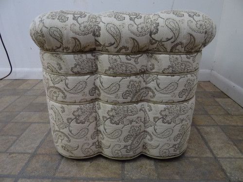 Wesley hall tufted French regency Ottoman foot stool  