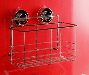 DEHUB Suction Chrome Caddy Shelf 250mm,10inch Bottle Rack  