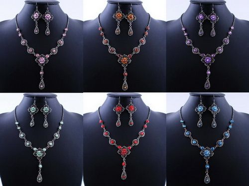 modern cheap 6set mix acrylic alloy necklace&earring W19730  