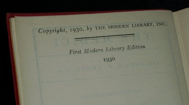Col. G. F. Young THE MEDICI 1930 1st Modern Library Ed.  