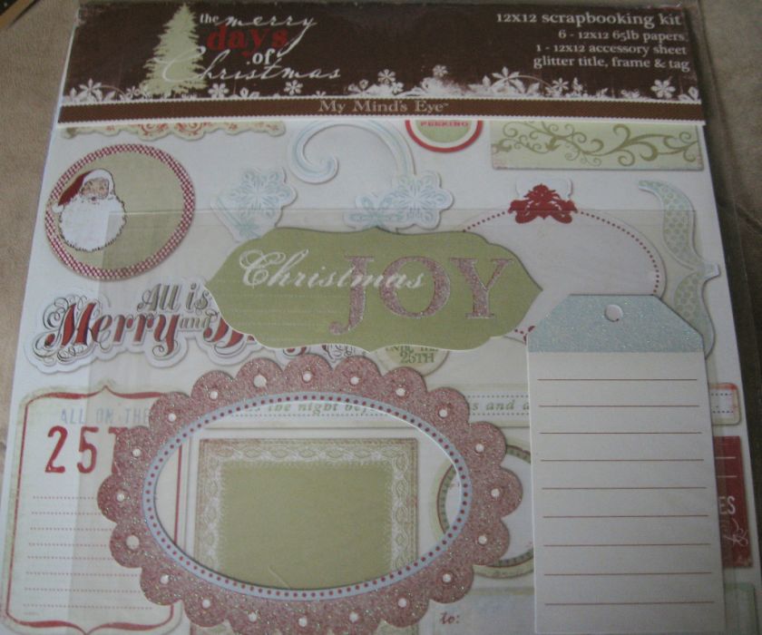 My Minds Eye The Merry Days of Christmas 12x12 Scrapbooking Kit~BNIP 