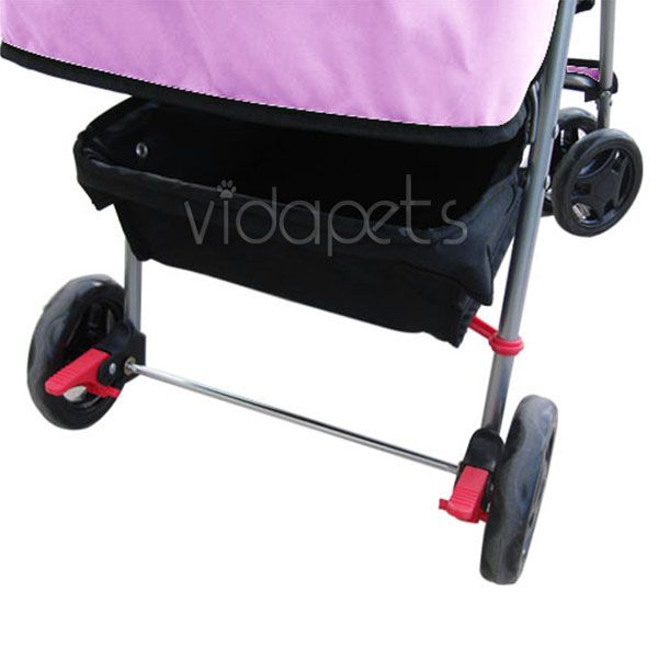 Pink 4 Wheels Pet Dog Cat Stroller HEAVY DUTY  