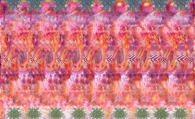 Om  3D stereogram   frame used in Fount Of Awakening DVD