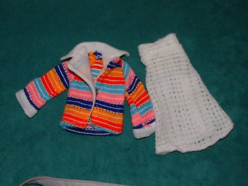 Seven Piece Knitted Clothing Lot for Barbie 1970s  