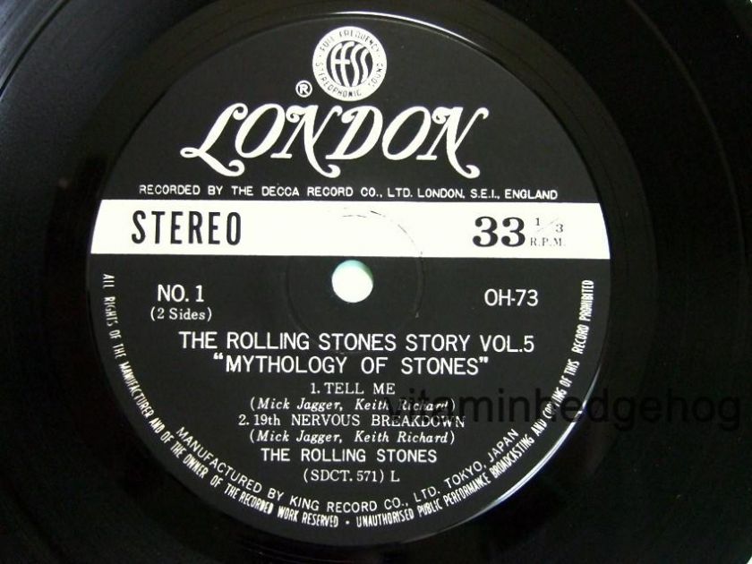 ROLLING STONES //// MYTHOLOGY OF 4 Track EP JAPAN OH 73 Very Rare 