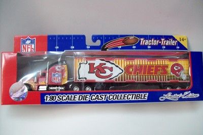 80 SCALE DIECAST K C Chiefs Tractor Trailer NFL  