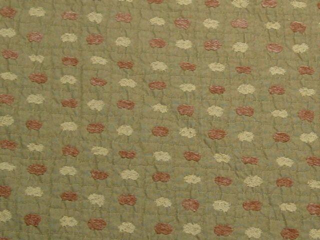 Modern Retro Green Gold Brown Upholstery Fabric bty  