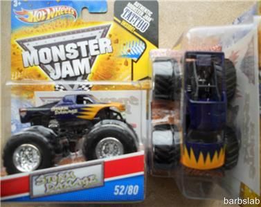 2011 Hot Wheels Monster Jam #52 STORM DAMAGE TRUCK NEW  