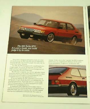 1990 90 SAAB BROCHURE 900 Turbo SPG 9000 CD Convertible  