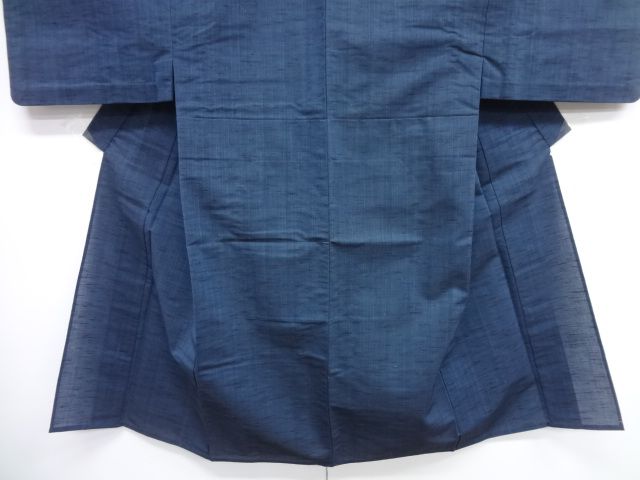 20609# Japanese KIMONO WOOL / HITOE MENS KIMONO / WOVEN PATTERN 