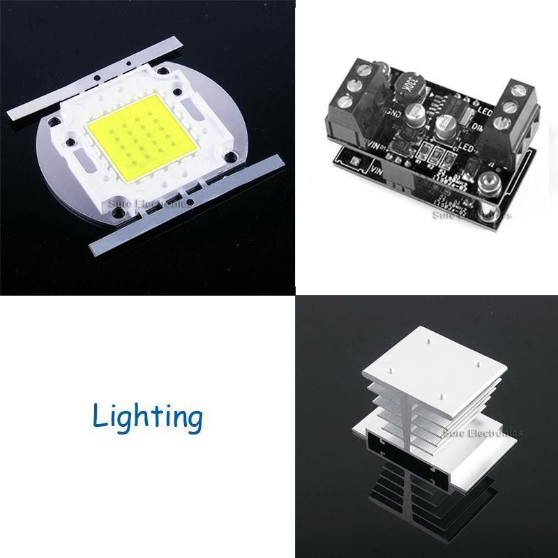 High Power 20W White LED + Driver + Heat Sink  