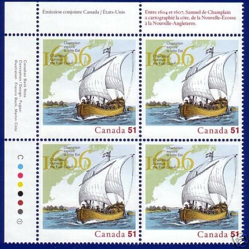 Canada 2006 Samuel de Champlain (#2155) Block 4 MNH   