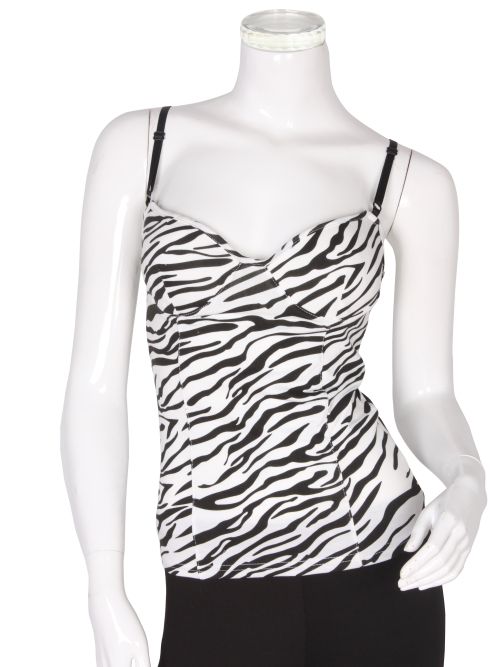 SEXY ZEBRA STRIPES SPAGHETTI STRAP TOP 2207  