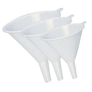 Norpro 243 Set of 3 White Plastic Funnels  