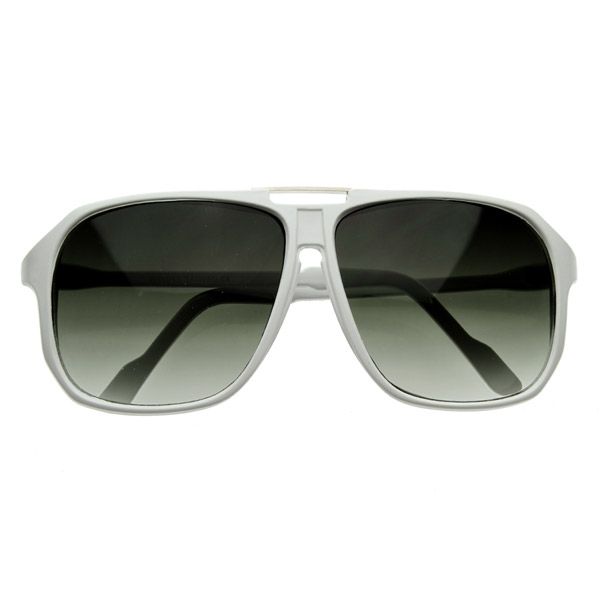   Keyhole Plastic Square Aviators Sunglasses 2841 + Free Pouch  