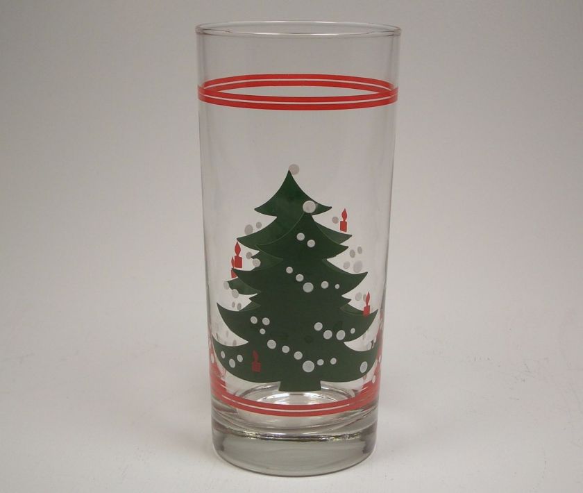 Waechtersbach Germany Red Christmas Tree Cooler Glass Glasses Green 