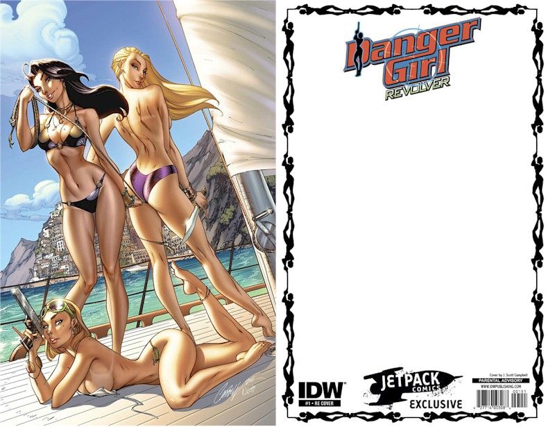 Scott Campbell DANGER GIRL Revolver #1 x3 RI A Bang Boat Smoking Gun 