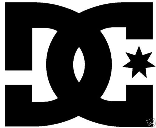 DC Shoes Vinyl Decal, Car Sticker 4.5 x 3.75  