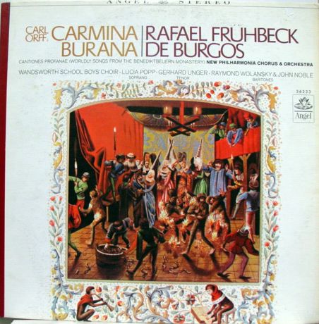 FRUHBECK DE BURGOS orff carmina burana LP vinyl S 36333  