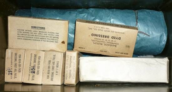   MEDICAL SUPPLIES LOT WW2 CASE Field Kit Red Cross Vintage WORLD WAR II