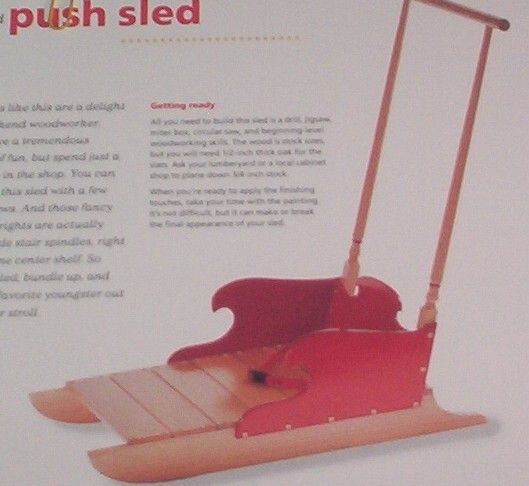 Fancy PUSH SLED Woodworking Plans*winter  