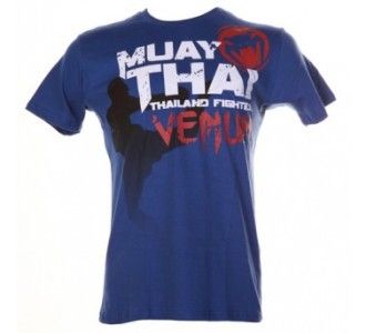 VENUM BANGKOK FURY MUAY THAI MMA SHIRT BLUE MEDIUM  