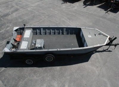 1998 Landau WeldTek 2069MV 20 Wide Jon River Fishing Aluminum Boat 