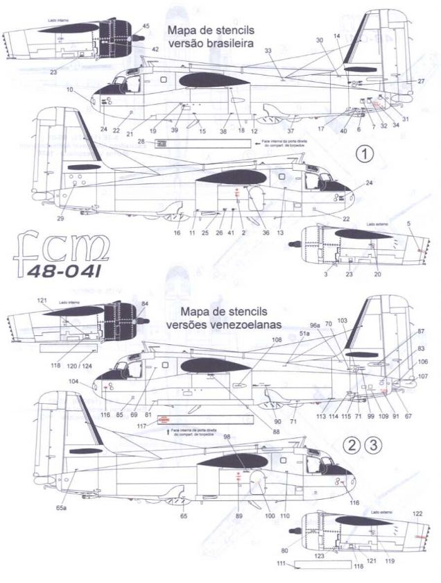 FCM Decals 1/48 GRUMMAN S 2 TRACKER Latin America #1  