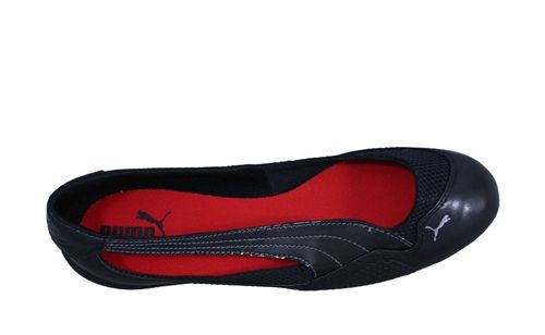 Puma Womens Flats Winning Diva Ballerina Bling Black Bittersweet Flats 