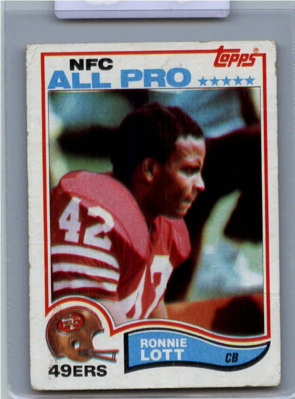 1982 Topps FB #486 Ronnie Lott RC 49ers Starsfb2 1209  