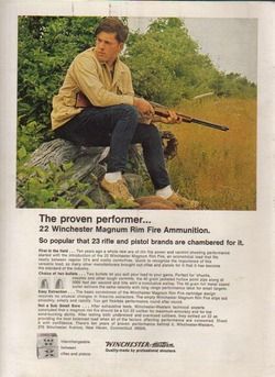 1970 WINCHESTER AD WESTERN 22 RIM FIRE AMMUNITION  