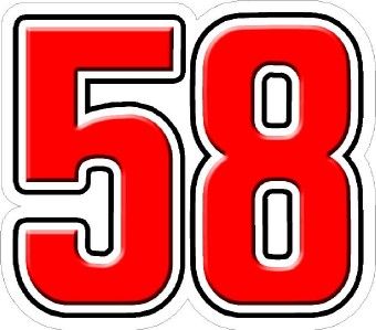 MARCO SIMONCELLI 58 STICKER  