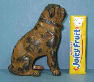   PUGDOG GREAT CAST IRON TOY BANK GUARANTEED OLD & AUTHENTIC CI 586