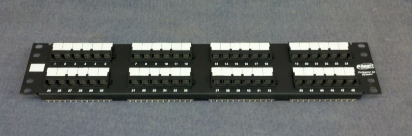 AMP CAT 5E 48 Port Punch Down Patch Panel 406331 1  