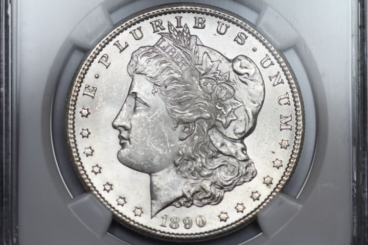 1890 CC Morgan Silver Dollar MS63 NGC United States Mint Coin  