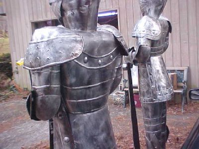 Foot SILVER Suit of Armor Medieval Knight  