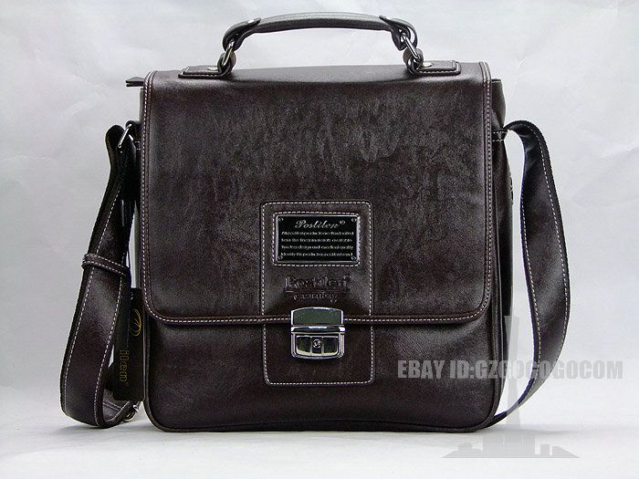 New Mens fashion leather shoulder bag messenger briefcase hand bag 
