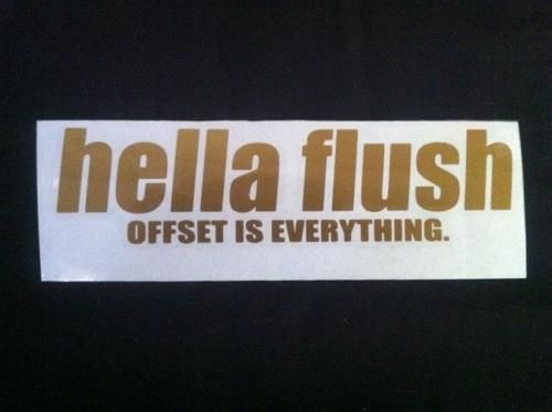 hella flush Decal Sticker Gold JDM DA DC EG EK EM FD  