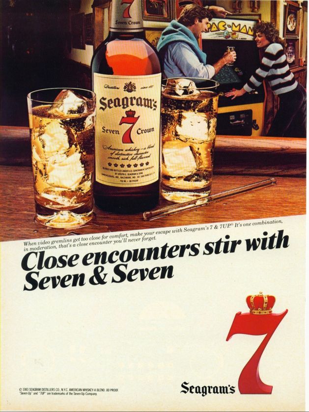 Vintage PRINT ADVERTISEMENT 1983 SEAGRAMS 7 & 7 SEVENad  