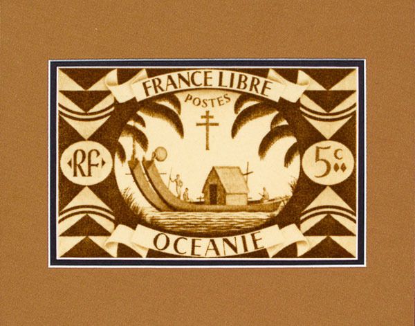 this image comes from a 1942 postage stamp produced by france for 