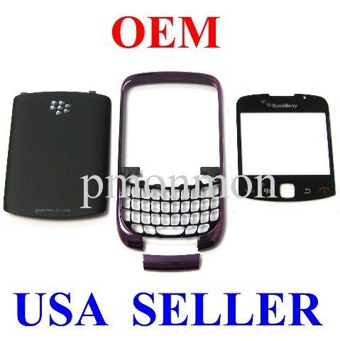 Blackberry Curve 3G 9330 Purple Housing Front+Lens+Door  